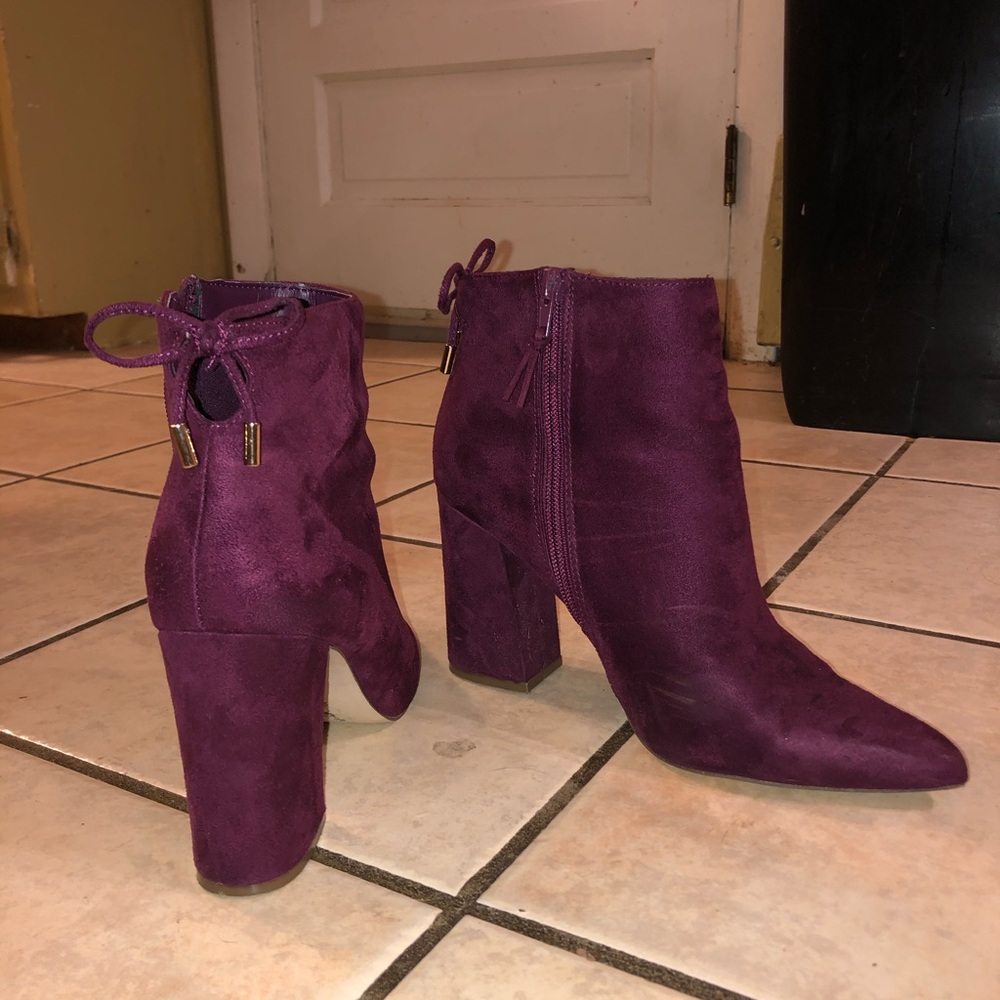 Purple Suede boots!